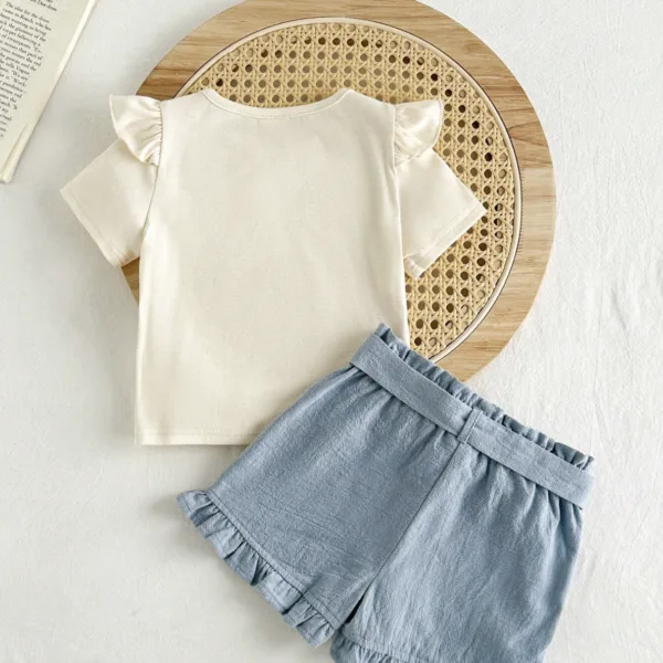 Conjunto de Camiseta con Volantes y Shorts para Bebé